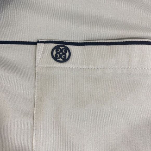 Mens G/fore Polo Shirt Small Light Grey Striped Navy - Picture 5 of 9